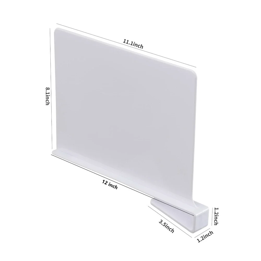 Acrylic Shelf Dividers Closet Organizer White 8